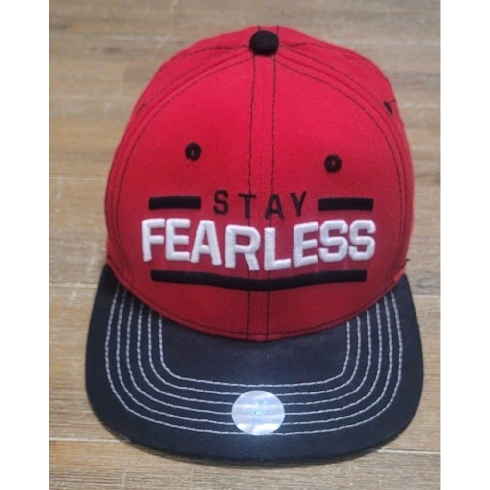Nikki Bella Stay Fearless Red Hat Black Brim Snapback WWE Baseball Cap Wrestling